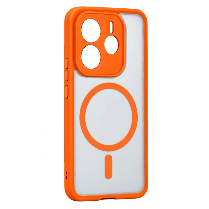 Xiaomi Redmi Note 14 4g Loji Magsafe Kapak - Turuncu