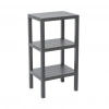 3 Raflı Gri Modüler Ünite Plastik 38x29x74 Cm Bx40