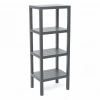 4 Raflı Gri Modüler Ünite Plastik 38x29x100 Cm Bx40