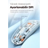 Bluetooth Usb Çift Modlu Sessiz Mouse, Şeffaf Mıknatıslı Kapaklı, Type-c Şarjlı, Dpı Ayarlı, Kablosuz 10m Çekim Mesafeli, Masaüstü Kısayol Tuşlu, Taşınabilir Şarjlı Mouse Siyah