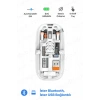 Bluetooth Usb Çift Modlu Sessiz Mouse, Şeffaf Mıknatıslı Kapaklı, Type-c Şarjlı, Dpı Ayarlı, Kablosuz 10m Çekim Mesafeli, Masaüstü Kısayol Tuşlu, Taşınabilir Şarjlı Mouse Beyaz