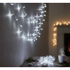 Damla Uçlu Beyaz Işık Şeffaf Kablo  10m 100 Led