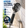 Filtreli Duş Başlığı 6 Modlu Geniş Panel Silikon Nozullu Banyo Başlığı Bx-316055