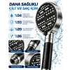 Filtreli Duş Başlığı 6 Modlu Geniş Panel Silikon Nozullu Banyo Başlığı Bx-316055