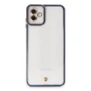 Galaxy A04 Kılıf Liva Lens Silikon - Mavi