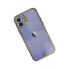 İphone 12 Kılıf Liva Taşlı Silikon - Mor