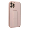 İphone 12 Pro Kılıf Coco Deri Standlı Kapak - Pembe