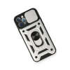 İphone 12 Pro Kılıf Pars Lens Yüzüklü Silikon - Gümüş