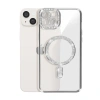 İphone 15 Kılıf Joke Simli Magneticsafe Kılıf - Gümüş