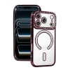 İphone 18 Pro Joke Simli Magneticsafe Kılıf - Bordo