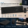 Kablosuz Multimedia Klavye - Mouse Seti Siyah Q Klavye Km-510 Bx40