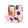 Newface Apple İphone 12 Kılıf Elit Yüzüklü Kapak - Pembe