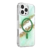 Onegif  İphone 16 Pro Max Lotus Simli Magsafe Kapak - Yeşil