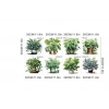 Saksılı Çiçek Tasarımlı 8li Sticker Mc-480a