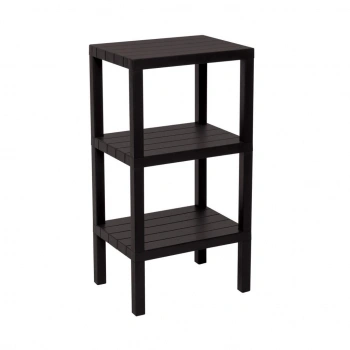 3 Raflı Siyah Modüler Ünite Plastik 38x29x74 Cm Bx40