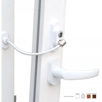 Anahtarlı Halatlı Pvc Kapı Pencere Emniyet Kilidi Bx40