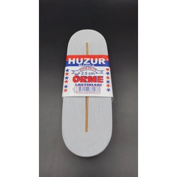 Beyaz - 2.5cm Paça Lastik Geniş 10mt. Bx40