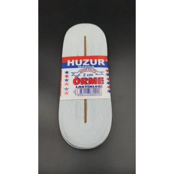 Beyaz - 2cm Paça Lastik Yassı Geniş 10mt Bx40