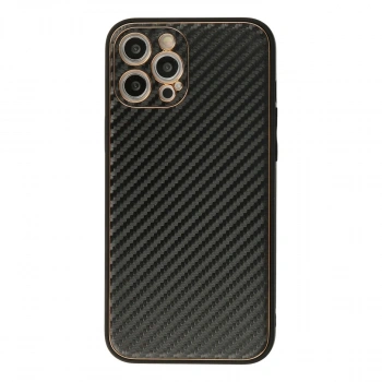 İphone 12 Pro Max Kılıf Coco Karbon Silikon - Siyah