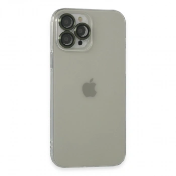 İphone 13 Pro Max Kılıf Luko Lens Silikon - Yeşil