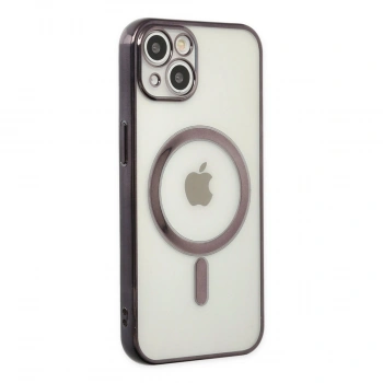 İphone 14 Plus Kılıf Magneticsafe Lazer Silikon - Siyah
