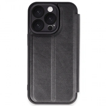İphone 16 Pro Max Kılıf Flip Cover - Siyah