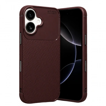 İphone 17 Auto Focus Karbon Kapak - Bordo