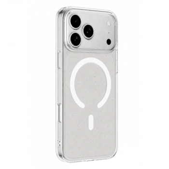 İphone 18 Pro Combo Simli Magsafe Kapak - Şeffaf