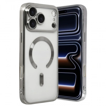 İphone 18 Pro Max Kross Magneticsafe Kapak - Gümüş