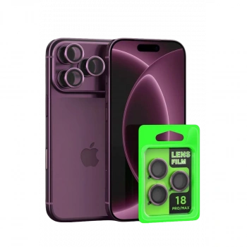 İphone 18 Pro Raze Metal Kamera Lens - Bordo