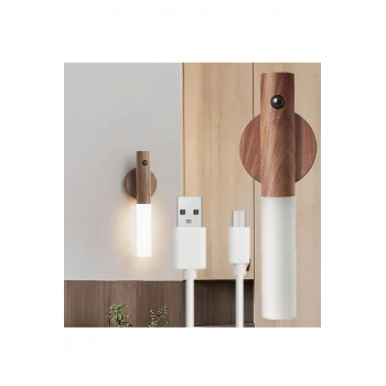 Modern Sensörlü Usb Şarjlı Mıknatıslı Duvar Aplik Masa Lambası Gün Işığı