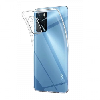 Oppo A16 Kılıf Lüx Şeffaf Silikon - Şeffaf