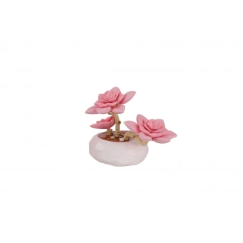 P655064 Panlos Pembe Nilüfer Sukulent Model 82 Parça Block Oyuncak