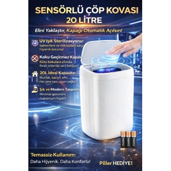 Sensörlü Teknolojik Çöp Kovası