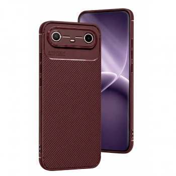Tecno Spark Slim 5g Auto Focus Karbon Kapak - Bordo
