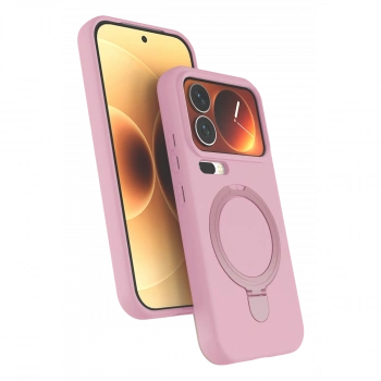 Xiaomi Mi 17 Pro Max Regal Magsafe Standlı Kapak - Açık Pembe