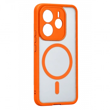 Xiaomi Redmi Note 14 4g Loji Magsafe Kapak - Turuncu