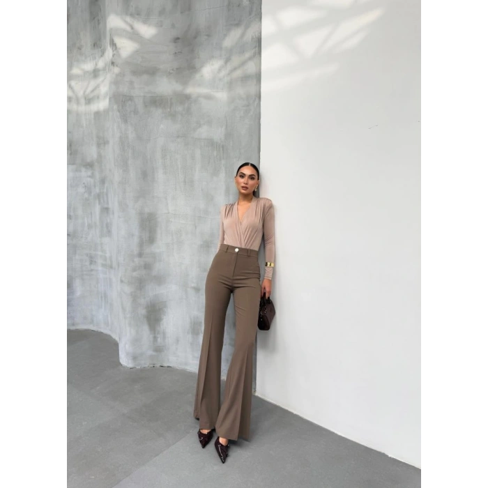 230 Gr Poly Viscose Full Lycra İspanyol Paça Pantolon