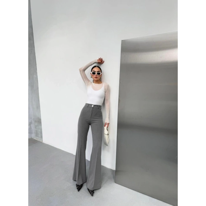 230 Gr Poly Viscose Full Lycra İspanyol Paça Pantolon