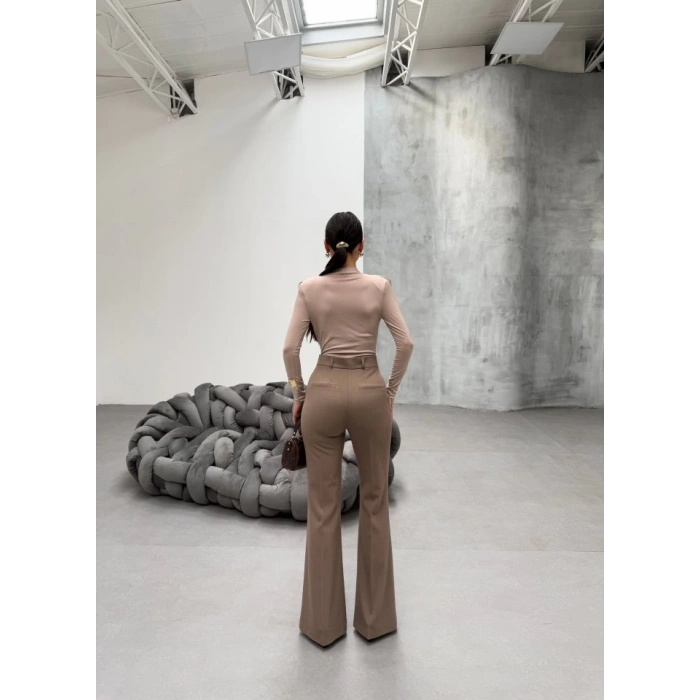 230 Gr Poly Viscose Full Lycra İspanyol Paça Pantolon