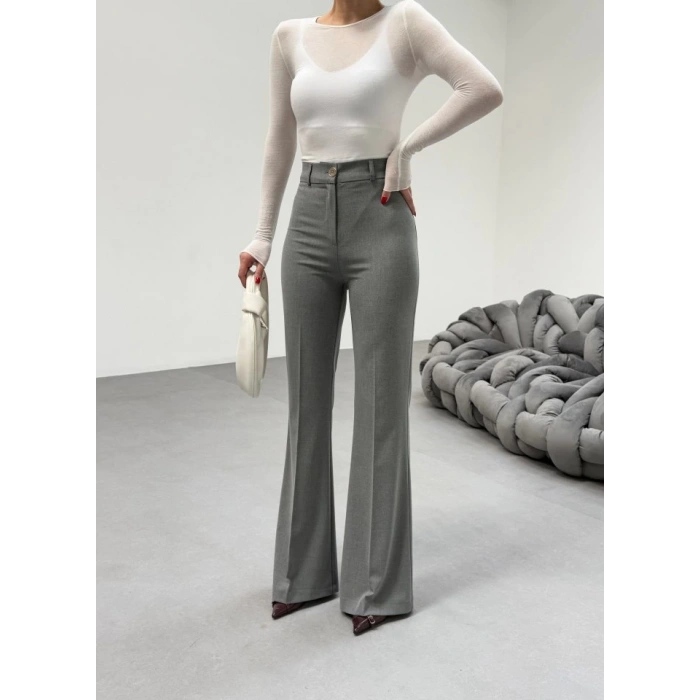 230 Gr Poly Viscose Full Lycra İspanyol Paça Pantolon