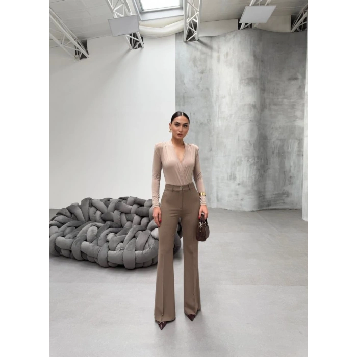 230 Gr Poly Viscose Full Lycra İspanyol Paça Pantolon