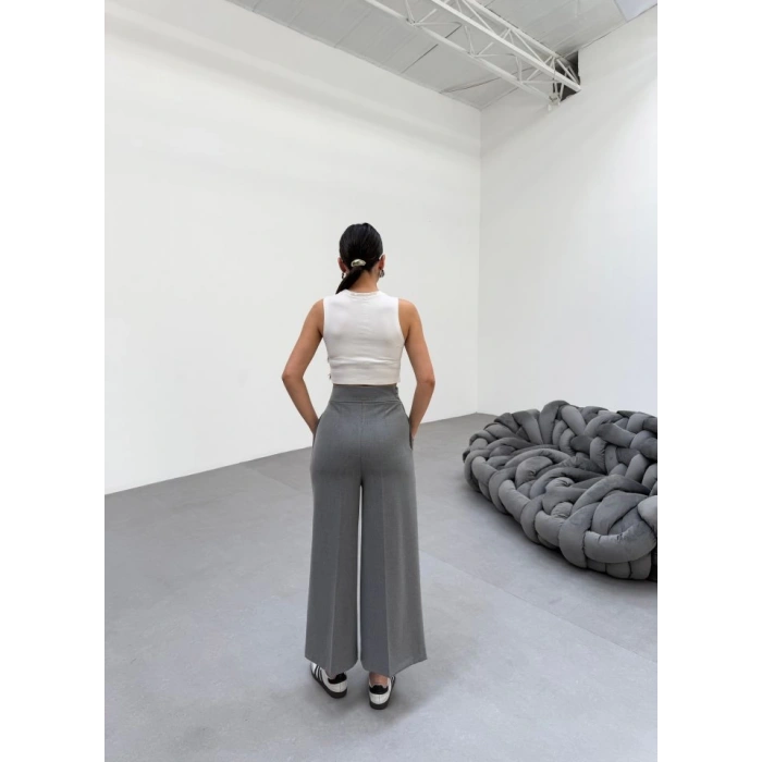 230 Gr Poly Viscose Full Lycra Metal Toka Aksesuarli Pantolon