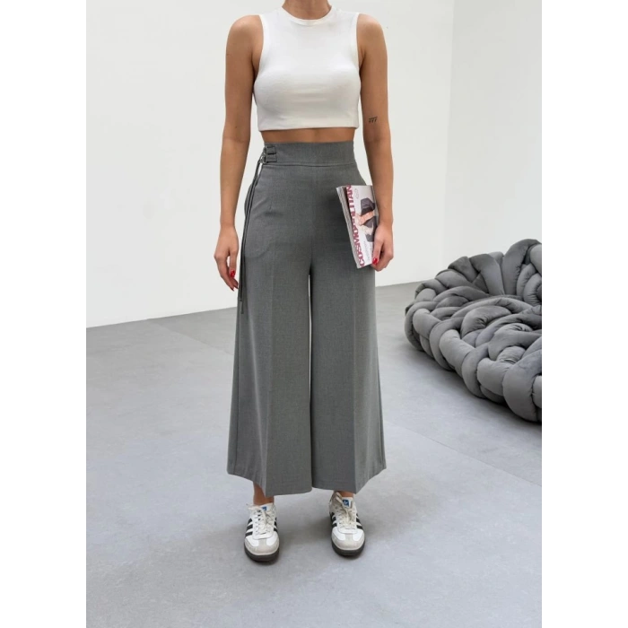 230 Gr Poly Viscose Full Lycra Metal Toka Aksesuarli Pantolon