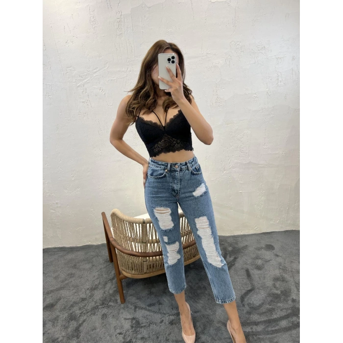 5998 KOT PANTOLON-MAVİ