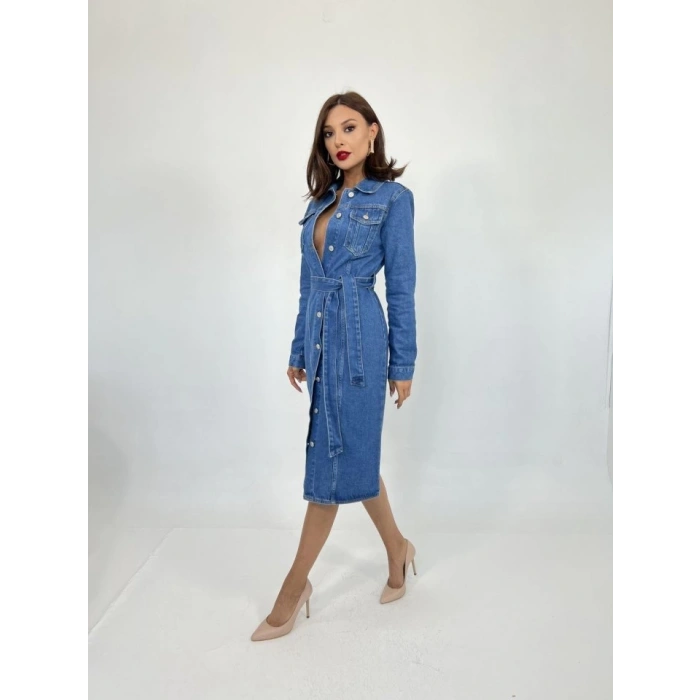 6783 KOT ELBİSE-MAVİ