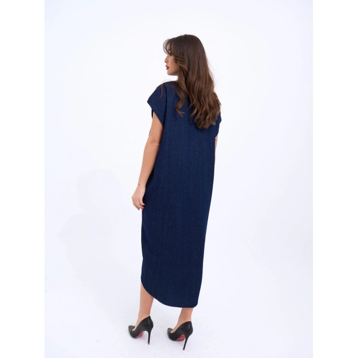 7348 KOT ELBİSE-MAVİ