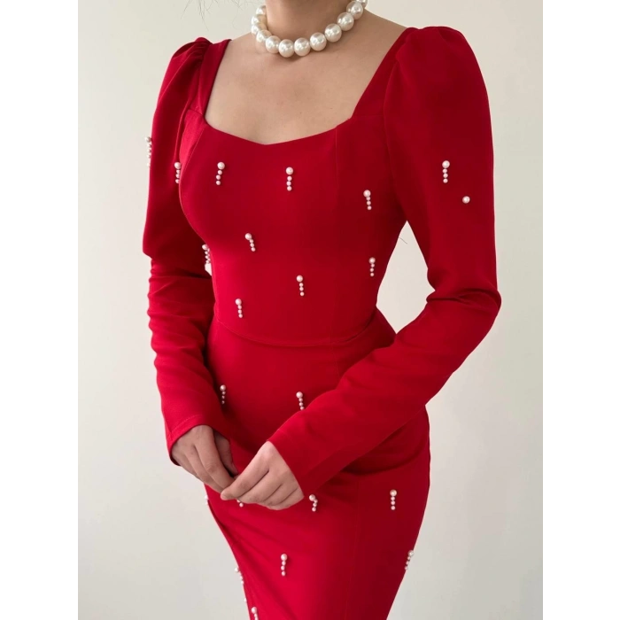 Akit İnci Detaylı Elbise