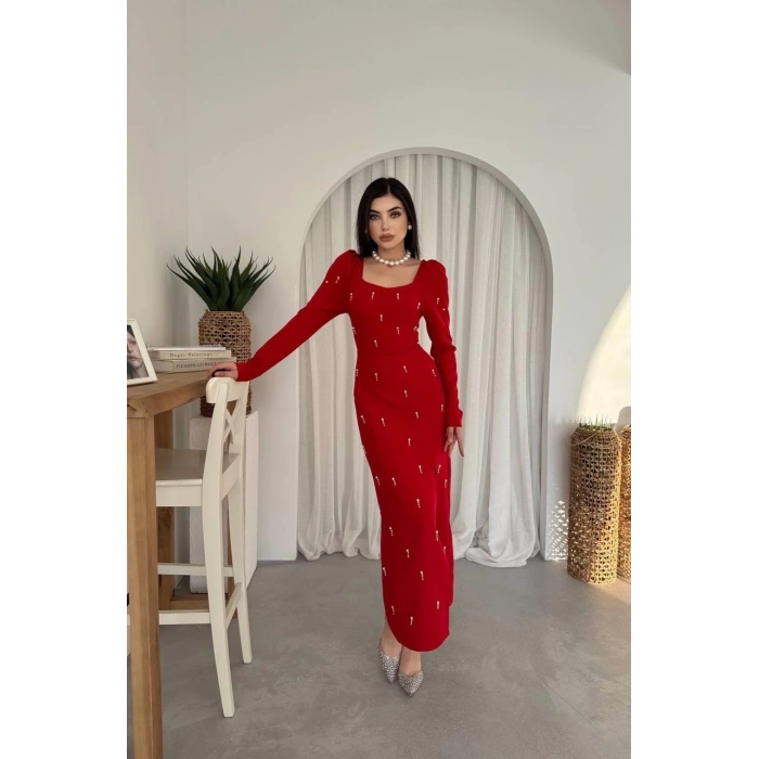 Akit İnci Detaylı Elbise