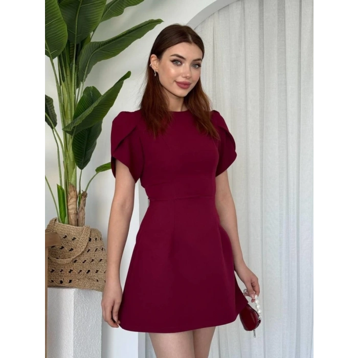 Alka İncili Fiyonk Detay Elbise